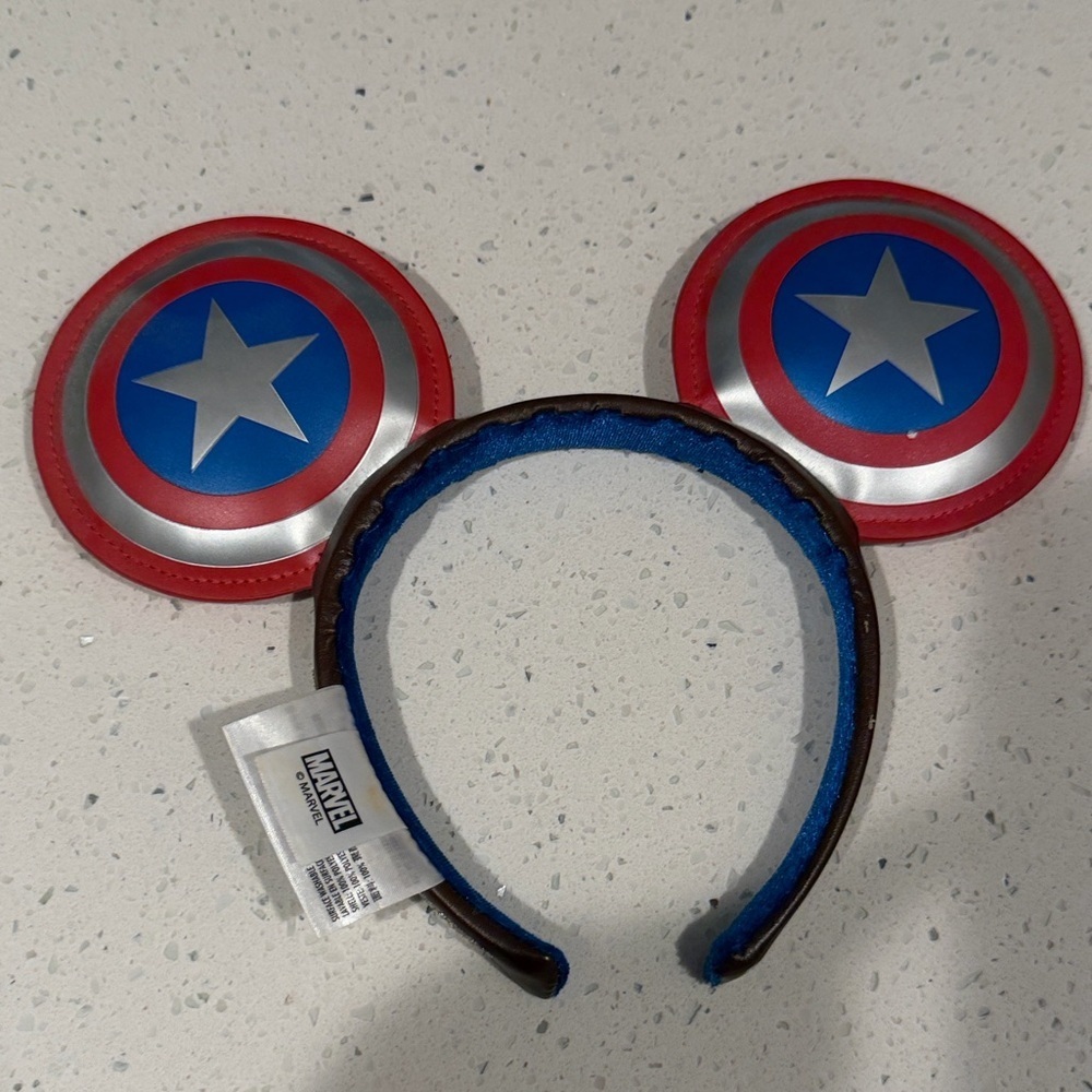 Authentic Disney Marvel Ears Captain America flag 🇺🇸 super hero unisex - Picture 5 of 7